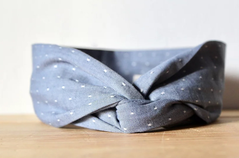 Bandeau LIMA bleu pois