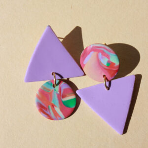 alchimies lyon click and collect cadeaux noel artisanat createurs boutique boucles oreilles creoles polymelau argile polymere couleurs pop