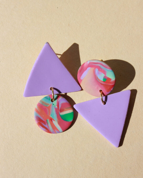 alchimies lyon click and collect cadeaux noel artisanat createurs boutique boucles oreilles creoles polymelau argile polymere couleurs pop