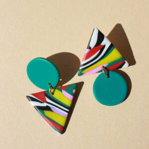 alchimies lyon click and collect cadeaux noel artisanat createurs boutique boucles oreilles creoles polymelau argile polymere couleurs pop
