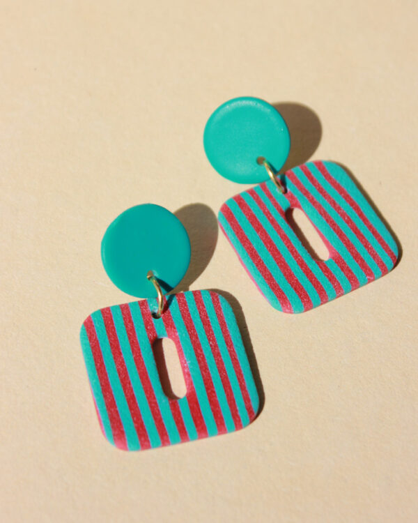 alchimies lyon click and collect cadeaux noel artisanat createurs boutique boucles oreilles creoles polymelau argile polymere couleurs pop