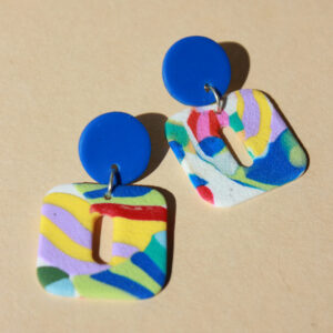 alchimies lyon click and collect cadeaux noel artisanat createurs boutique boucles oreilles creoles polymelau argile polymere couleurs pop