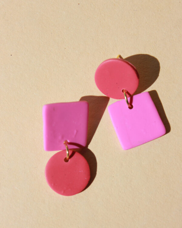alchimies lyon click and collect cadeaux noel artisanat createurs boutique boucles oreilles creoles polymelau argile polymere couleurs pop