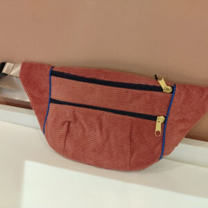 Sac banane VELOURS PECHE